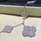 ¡®Star¡¯CLOVER 6 MOTIFS SILVER DIAMOND BRACELET