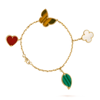 ¡®Star¡¯LUCKY SPRING 5 MOTIF GOLD BRACELET