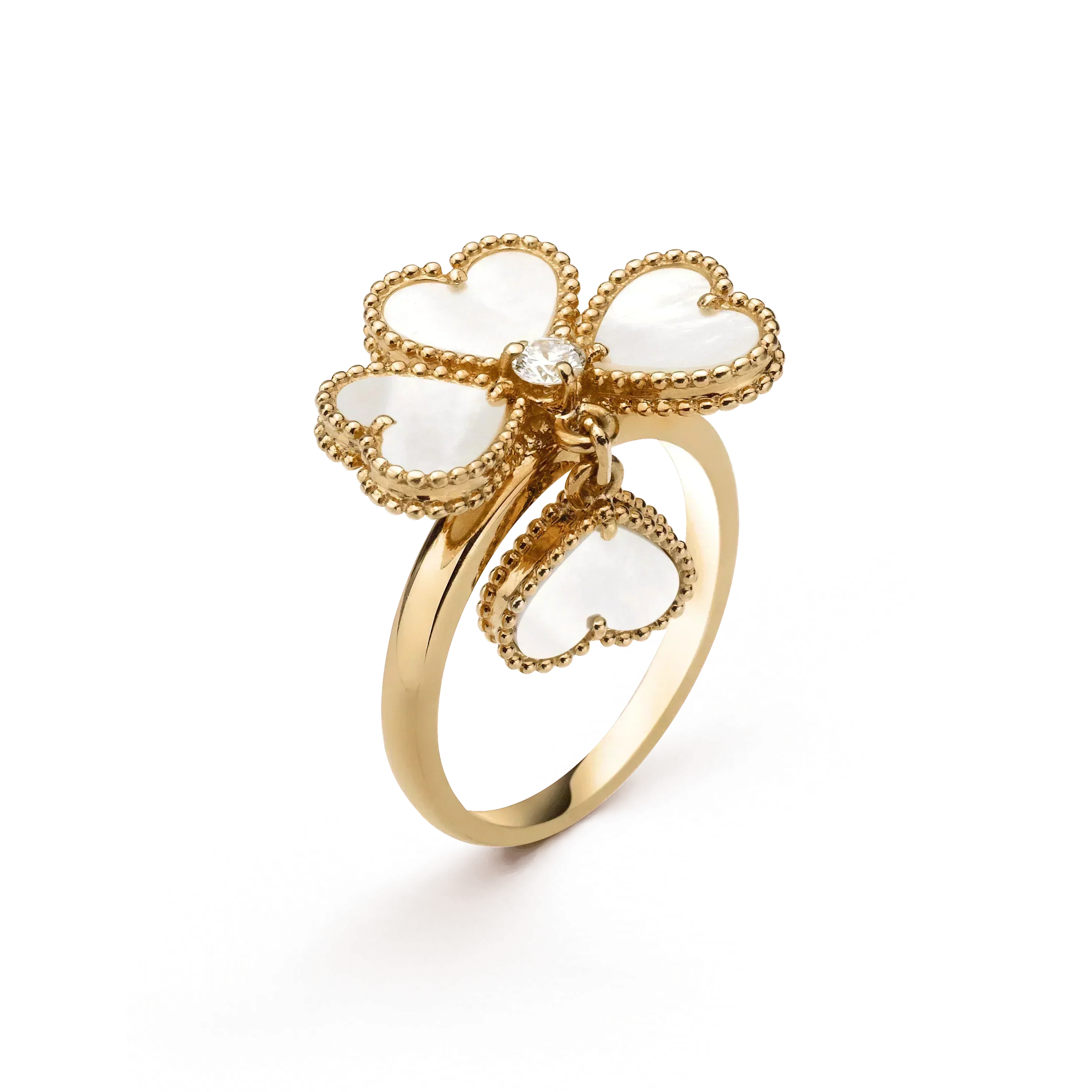 ¡®Star¡¯SWEET CLOVER WHITE MOP RING