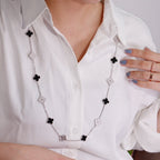 ¡®Star¡¯CLOVER 20 MOTIFS ONYX DIAMOND SILVER