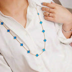 ¡®Star¡¯CLOVER 20 MOTIFS TURQUOISE GOLD
