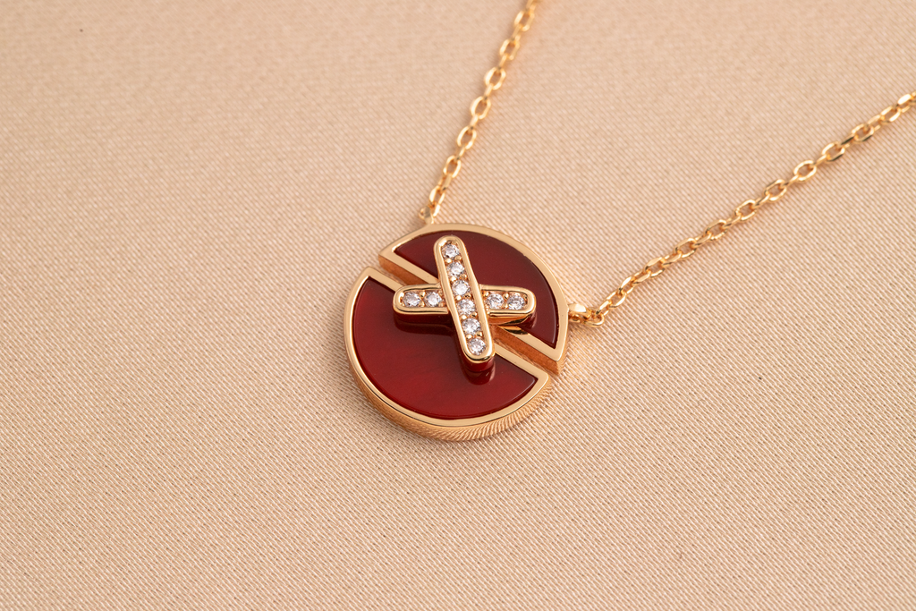 ¡®Star¡¯JEUX DE PINK GOLD DIAMOND NECKLACE
