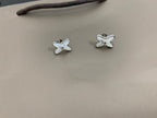 ¡®Star¡¯JEUX DE WHITE MOP SILVER DIAMOND EARRINGS