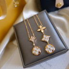 ¡®Star¡¯COLOR BLOSSOM LARIAT NECKLACE PINK GOLD WHITE MOTHER PEARL AND DIAMOND