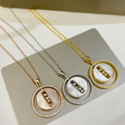 [moco jewelrys ]moco jewelrys MOVE MM NACRE BLANCHE DIAMOND NECKLACE