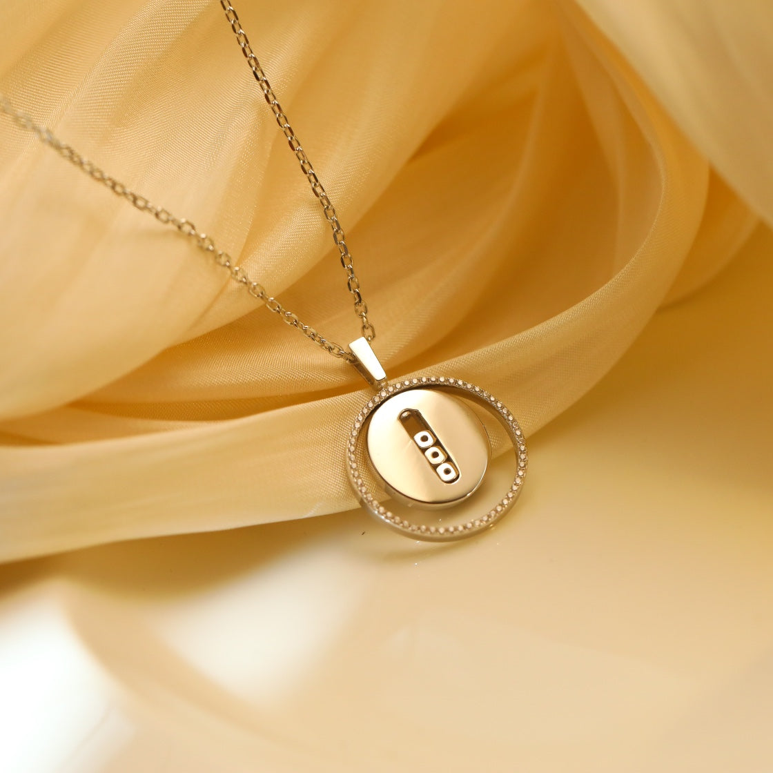 [moco jewelrys ]moco jewelrys MOVE MM SILVER DIAMOND NECKLACE