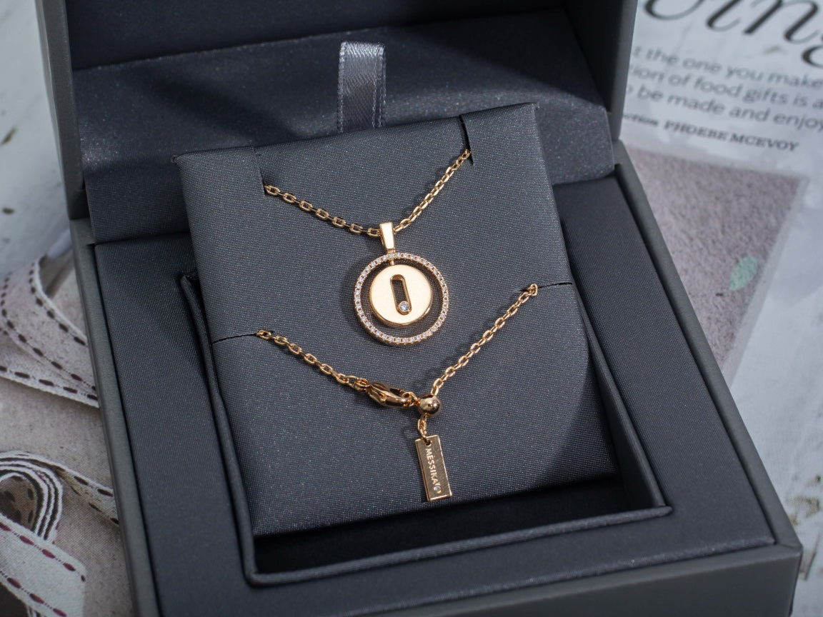 [moco jewelrys ]moco jewelrys MOVE PM NECKLACE PINK GOLD DIAMOND