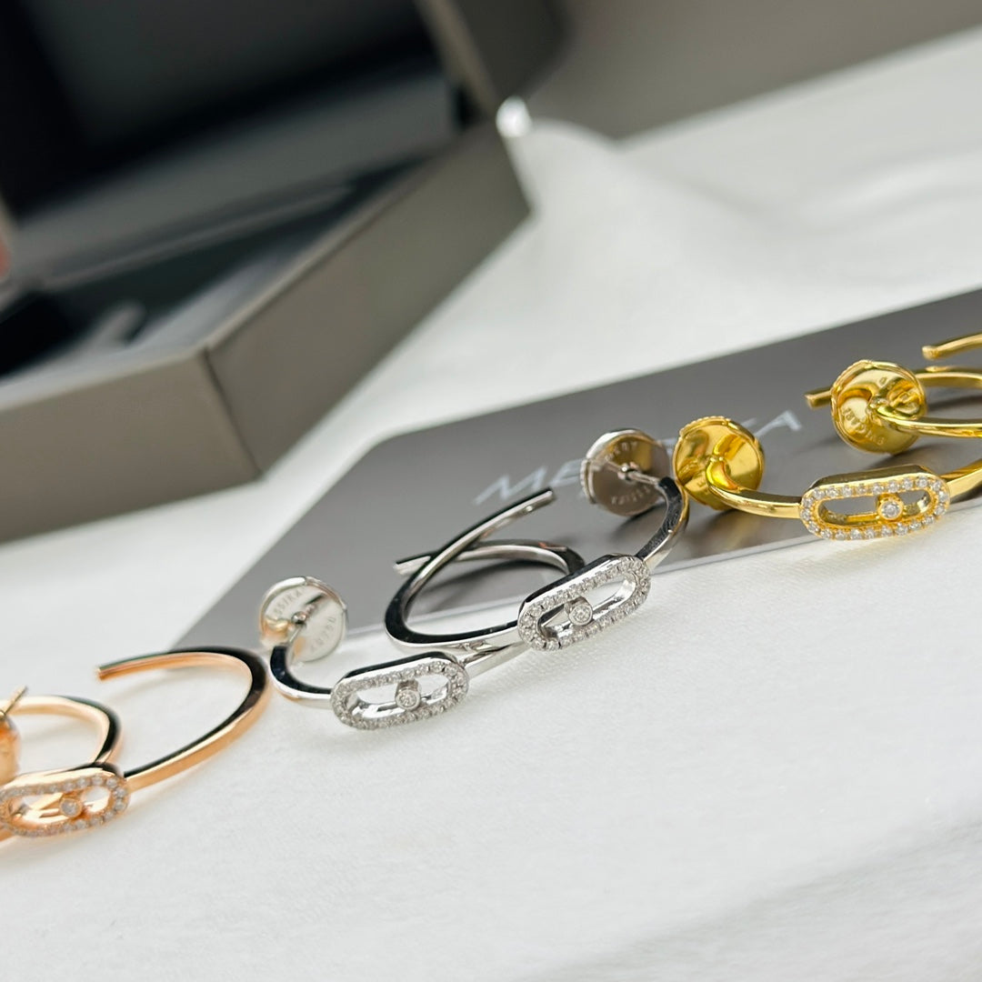 [moco jewelrys ]CREOLES MOVE UNO PM DIAMOND EARRINGS