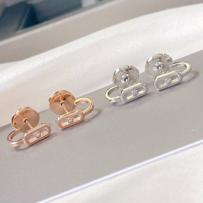 [moco jewelrys ]CREOLES MOVE UNO MINI 1 DIAMOND EARRINGS