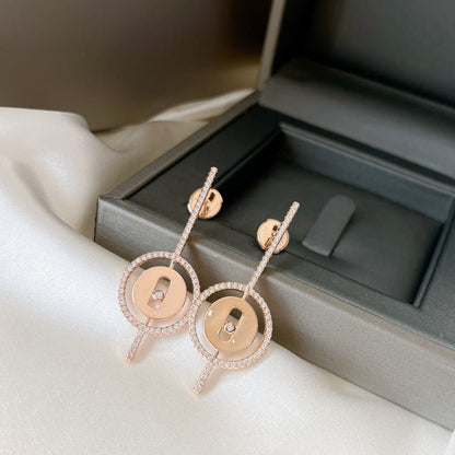 [moco jewelrys ]moco jewelrys MOVE ARROW PINK GOLD DIAMOND EARRINGS