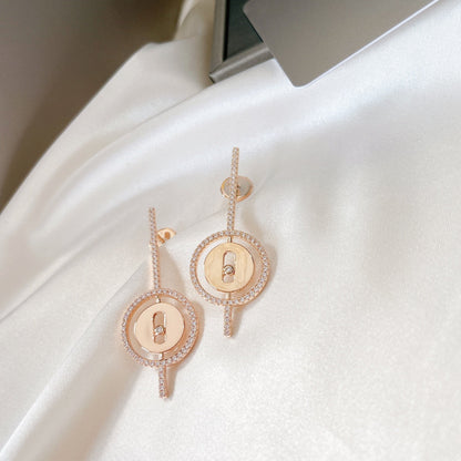[moco jewelrys ]moco jewelrys MOVE ARROW PINK GOLD DIAMOND EARRINGS