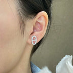 ¡®Star¡¯HM FULL DIAMOND PIG NOSE STUD EARRINGS