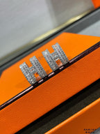 ¡®Star¡¯H STUD EARRINGS WITH SILVER DIAMONDS