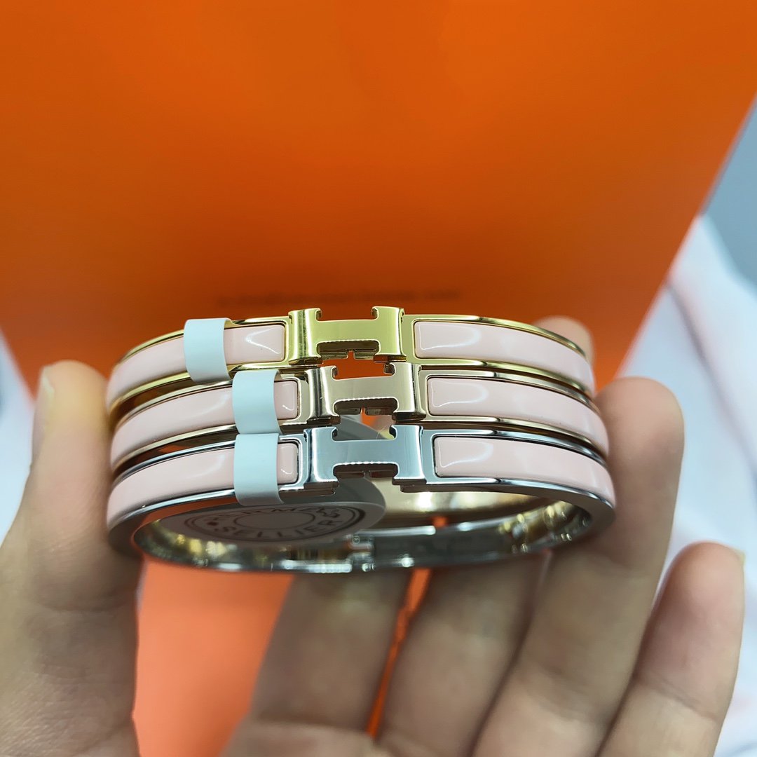 ¡®Star¡¯CLASSIC HM CLIC  PINK 8MM ENAMEL BRACELET