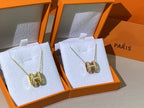 ¡®Star¡¯HM CLIC YELLOW ENAMEL GOLD NECKLACE