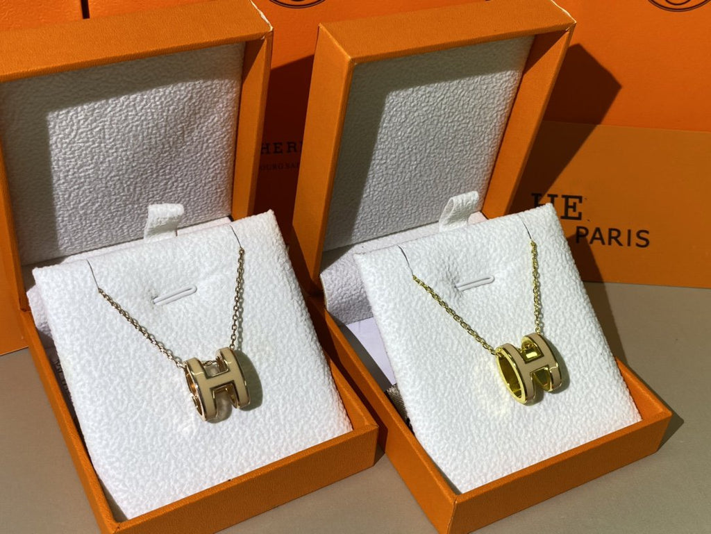 ¡®Star¡¯HM CLIC YELLOW ENAMEL GOLD NECKLACE