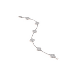 ¡®Star¡¯CLOVER 6 MOTIF SILVER DIAMOND BRACELET