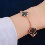[Star]New CLOVER 5 MOTIF GRAY MOP BRACELET COLLECTION