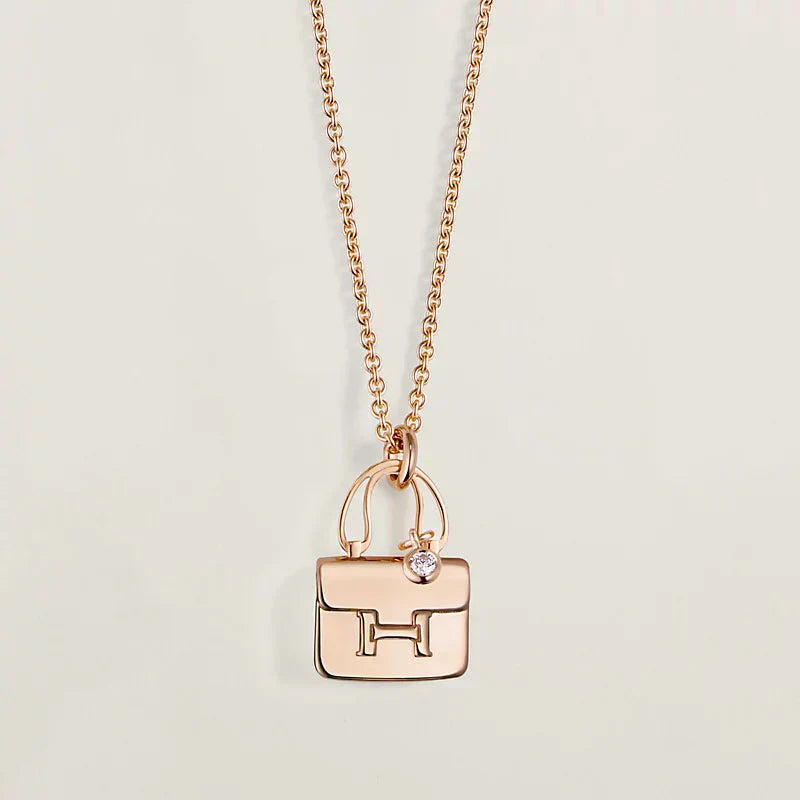 ¡®Star¡¯AMULETTE PEDANT ROSE GOLD NECKLACE