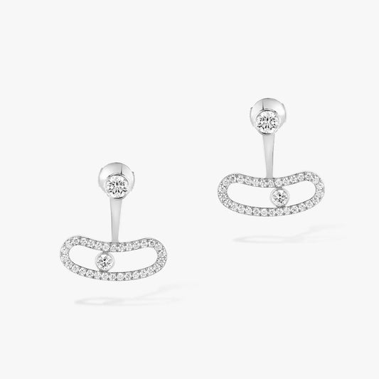 [moco jewelrys ]MOVE UNO SILVER DIAMOND EARRINGS