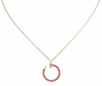 ¡®Star¡¯JUSTE NECKLACE GOLD RED DIAMONDS