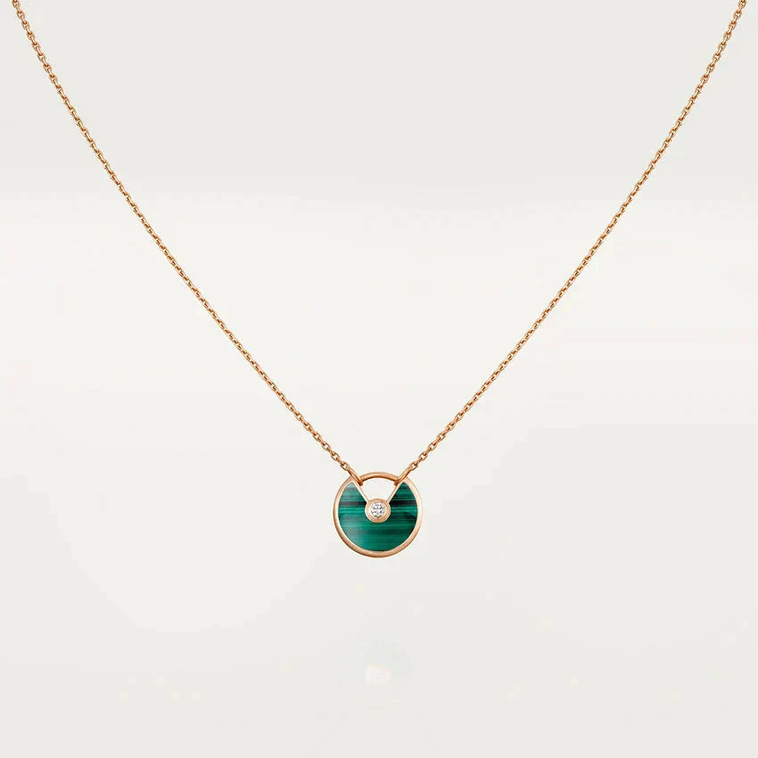 ¡®Star¡¯AMULETTE ROSE GOLD MALACHITE NECKLACE