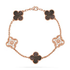 [Star]New CLOVER 5 MOTIF GRAY MOP BRACELET COLLECTION