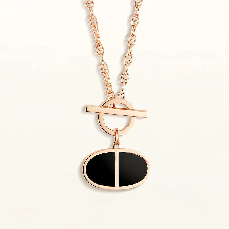 ¡®Star¡¯CHAINE VERSO BLACK CERAMIC NECKLACE