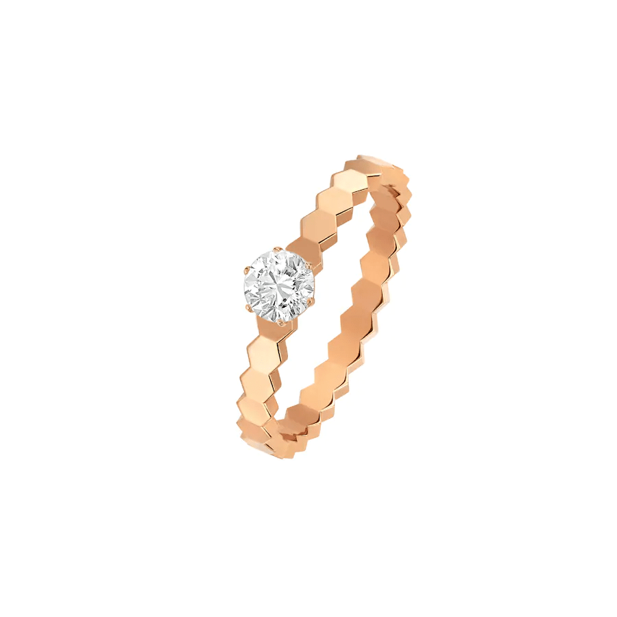 ¡®Star¡¯BEE LOVE RING PINK GOLD 1 DIAMOND