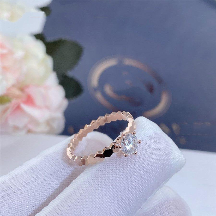 ¡®Star¡¯BEE LOVE RING PINK GOLD 1 DIAMOND