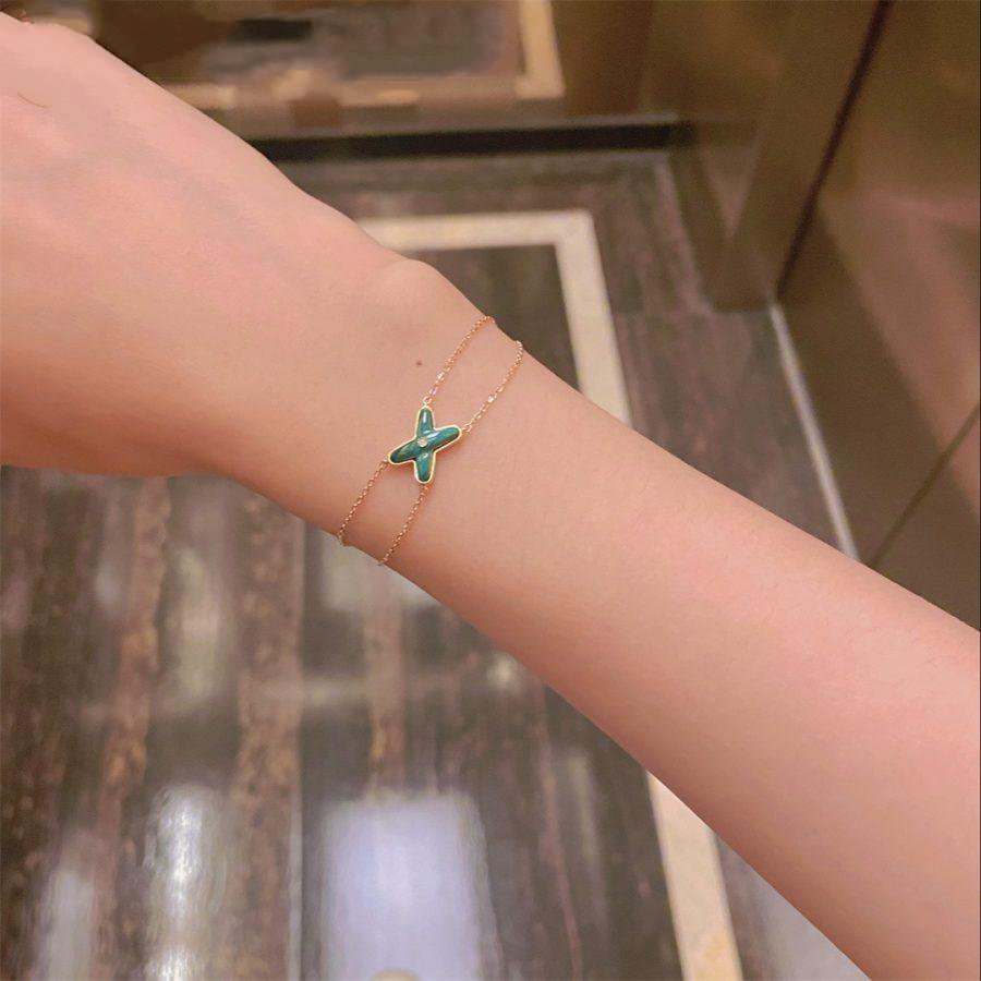 ¡®Star¡¯JEUX BRACELET MALACHITE PINK GOLD 1 DIAMOND