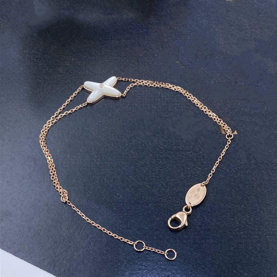 ¡®Star¡¯JEUX BRACELET WHITE MOP PINK GOLD 1 DIAMOND
