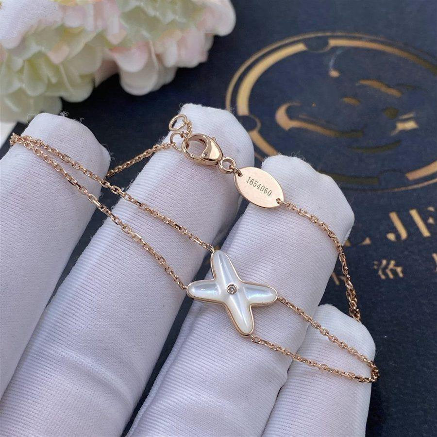 ¡®Star¡¯JEUX BRACELET WHITE MOP PINK GOLD 1 DIAMOND