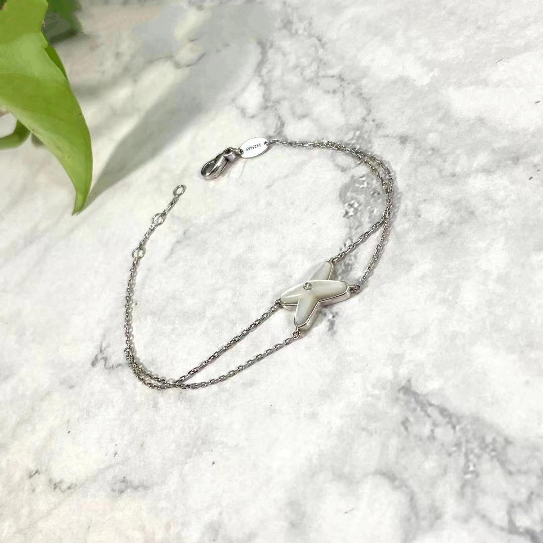 ¡®Star¡¯JEUX BRACELET WHITE MOP SILVER 1 DIAMOND