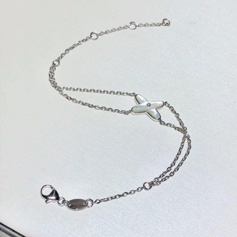 ¡®Star¡¯JEUX BRACELET WHITE MOP SILVER 1 DIAMOND