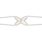 ¡®Star¡¯JEUX BRACELET WHITE MOP SILVER 1 DIAMOND