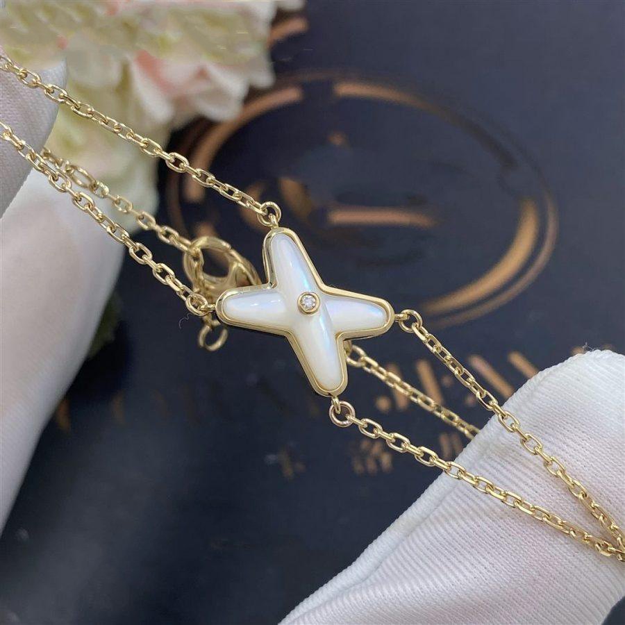 ¡®Star¡¯JEUX BRACELET WHITE MOP GOLD 1 DIAMOND