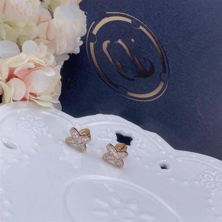¡®Star¡¯JEUX DE PINK GOLD DIAMOND EARRINGS