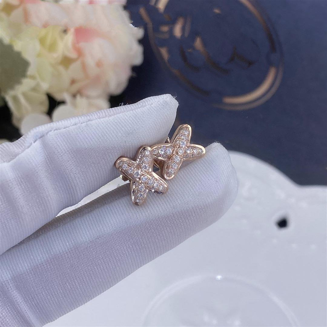 ¡®Star¡¯JEUX DE PINK GOLD DIAMOND EARRINGS