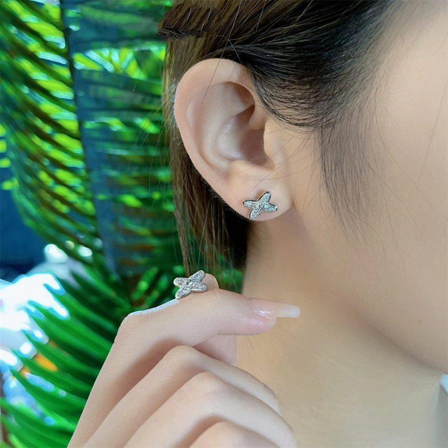 ¡®Star¡¯JEUX DE SILVER DIAMOND EARRINGS