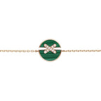 ¡®Star¡¯JEUX DE BRACELET MALACHITE PINK GOLD DIAMONDS