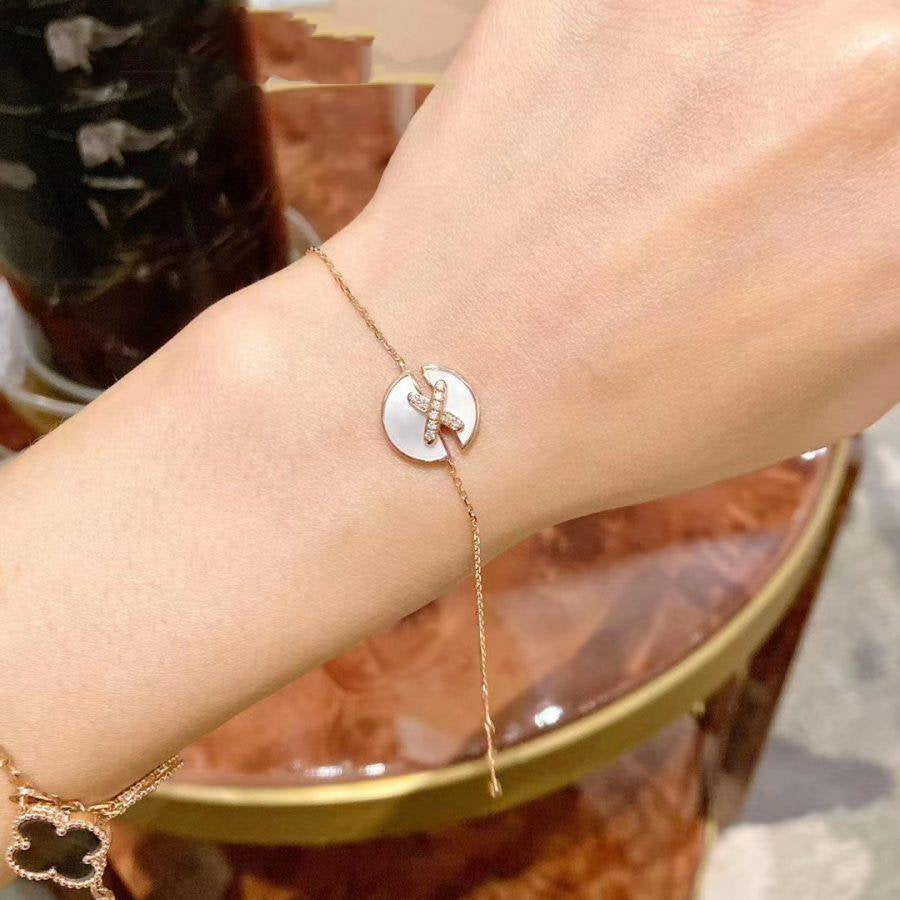 ¡®Star¡¯JEUX DE BRACELET MOP PINK GOLD DIAMONDS