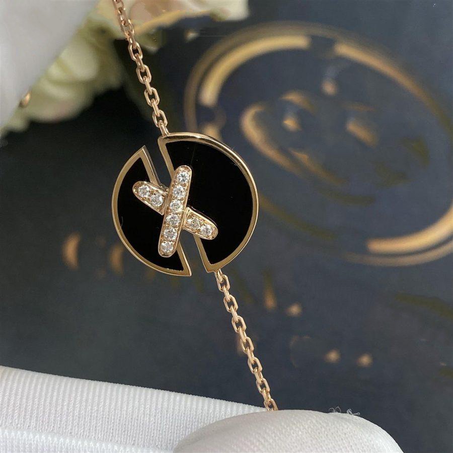 ¡®Star¡¯JEUX DE BRACELET ONYX PINK GOLD DIAMOND