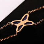 ¡®Star¡¯Hollow Design Four-Leaf Clover Flower Shape Ring