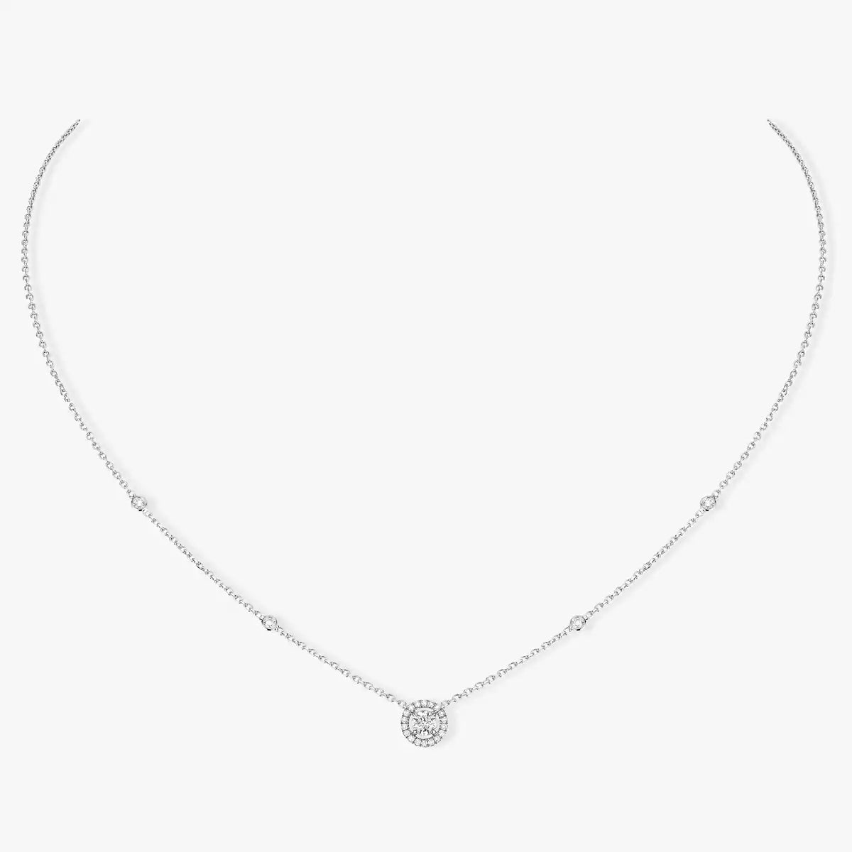 [moco jewelrys ]Diamond Necklace 0,20ct Brilliant Shape Joy