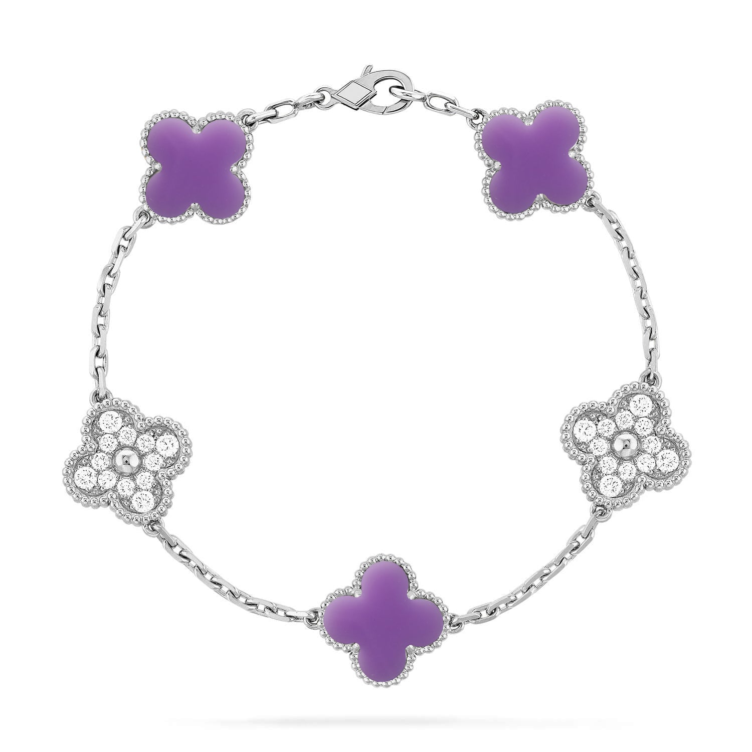 [Star]New CLOVER 5 MOTIF LIGHT PURPLE BRACELET COLLECTION