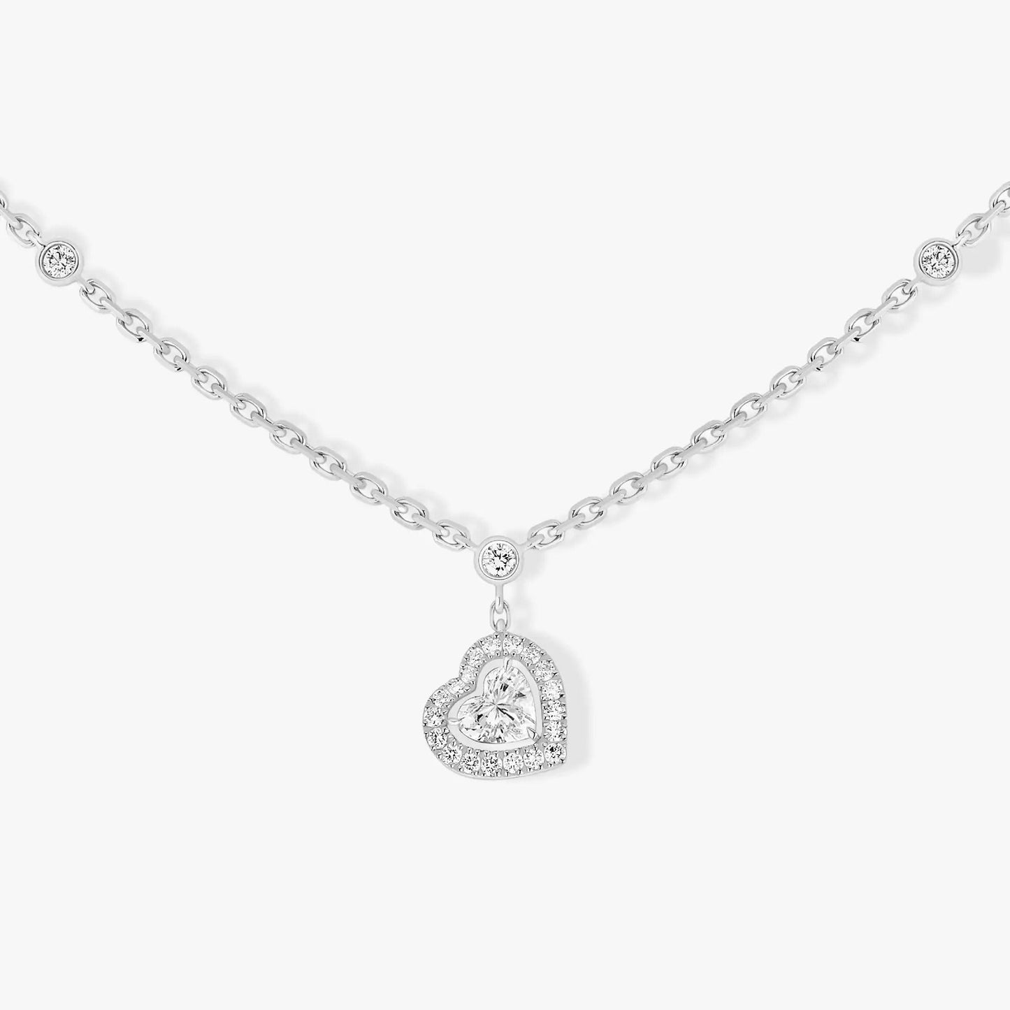 [moco jewelrys ]JOY HEART DIAMOND NECKLACE