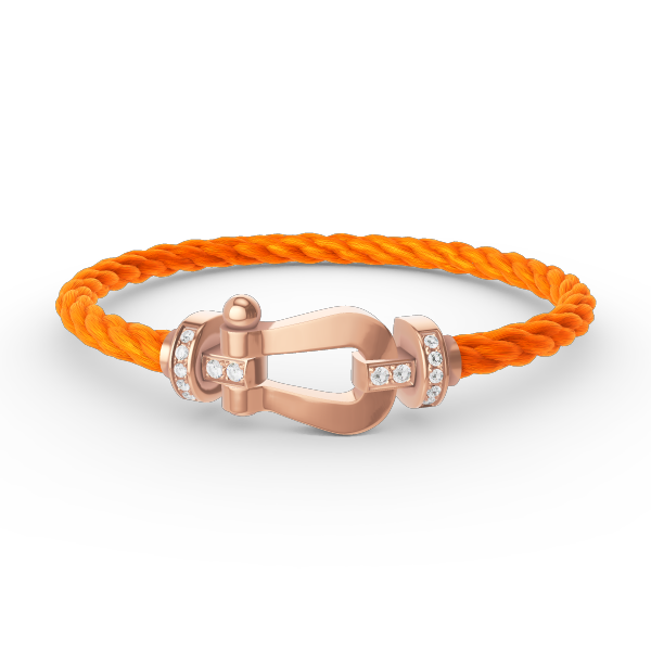 ¡®Star¡¯FORCE LARGE HORSESHOE HALF DIAMOND BRACELET ROSE GOLD