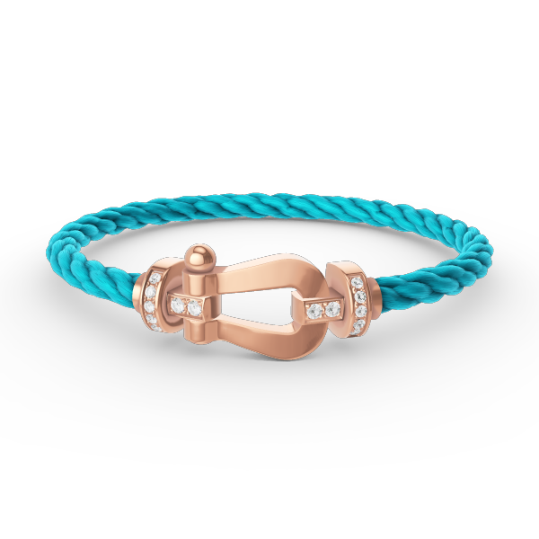 ¡®Star¡¯FORCE LARGE HORSESHOE HALF DIAMOND BRACELET ROSE GOLD