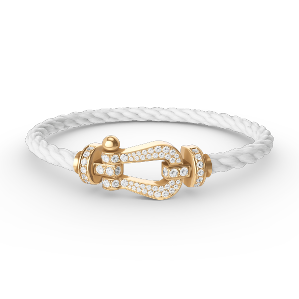 ¡®Star¡¯FORCE LARGE HORSESHOE FULL DIAMOND BRACELET GOLD